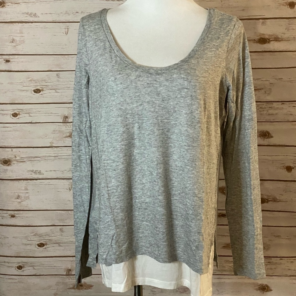 Vince casual grey/white layered t-shirt